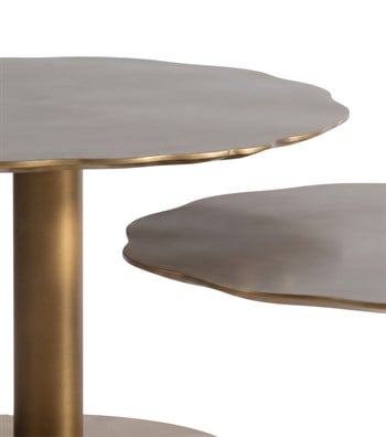 Killian Brass Ahşap 3lü Orta Sehpa Takımı