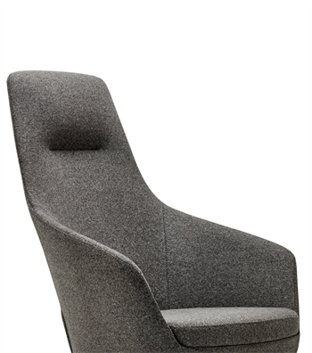 Ledo Döner Ahşap Ayak Berjer Kaşe Gri