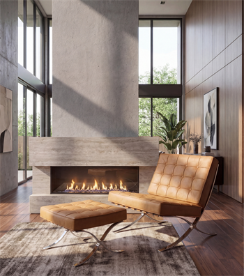 Litrus Krom Ayak Deri Berjer Sarı