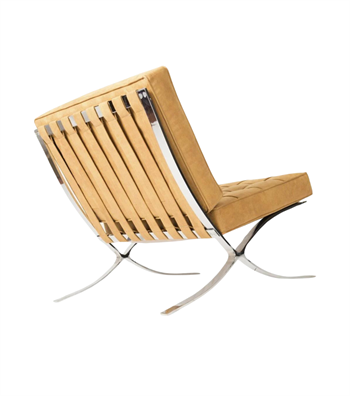 Litrus Krom Ayak Deri Berjer Sarı