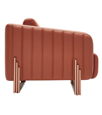 Mizu Rose Metal Ayak Berjer Deri Tarçın