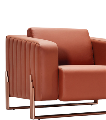 Mizu Rose Metal Ayak Berjer Deri Tarçın