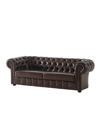 Mozart Chester Sofa Brown Leather