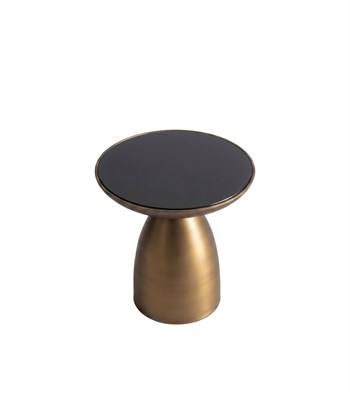 Murano Cam Detay Metal Ayak Brass Yan Sehpa