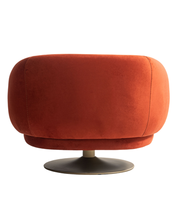 Paraggi Swivel Leg Armchair Velvet Terracotta
