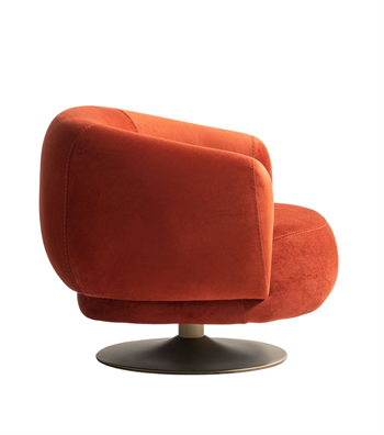 Paraggi Swivel Leg Armchair Velvet Terracotta
