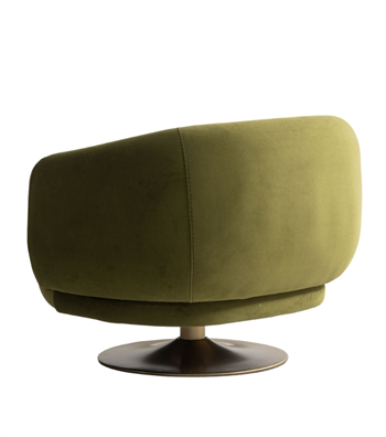 Paraggi Swivel Leg Armchair Velvet Green