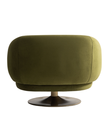 Paraggi Swivel Leg Armchair Velvet Green