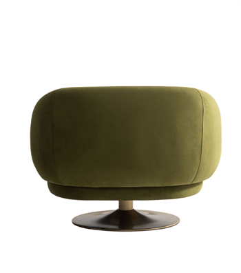 Paraggi Swivel Leg Armchair Velvet Green