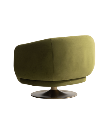 Paraggi Swivel Leg Armchair Velvet Green