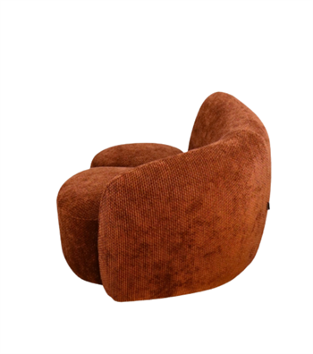 Paros Comfort Armchair with Ottoman Terracotta