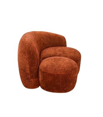 Paros Comfort Armchair with Ottoman Terracotta