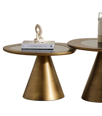 Pelican Ahşap İkili Orta Sehpa Takımı Brass