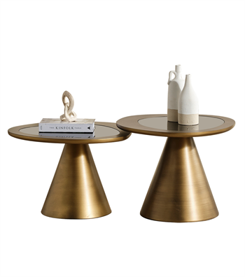 Pelican Ahşap İkili Orta Sehpa Takımı Brass