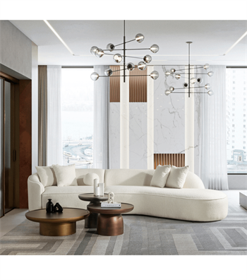 Petit Teddy Corner Sofa White