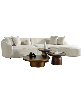 Petit Teddy Corner Sofa White