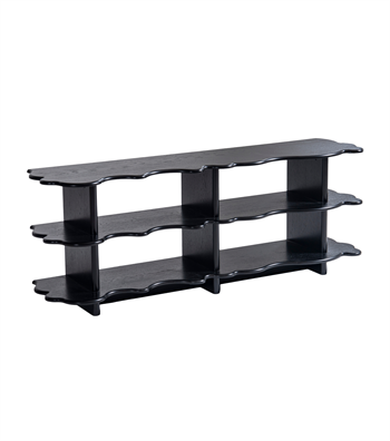 Petra Amerikan Meşe Ahşap Konsol Siyah