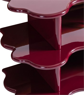 Petra Parlak Lake Kaplama Ahşap Konsol Merlot
