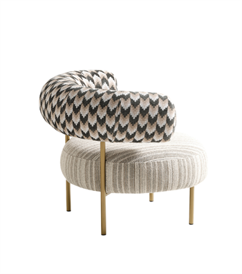 Pietro Armchair Green with Antique Brass Finish Metal Legs