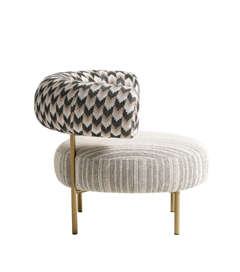 Pietro Armchair Green with Antique Brass Finish Metal Legs