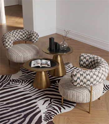 Pietro Armchair Green with Antique Brass Finish Metal Legs