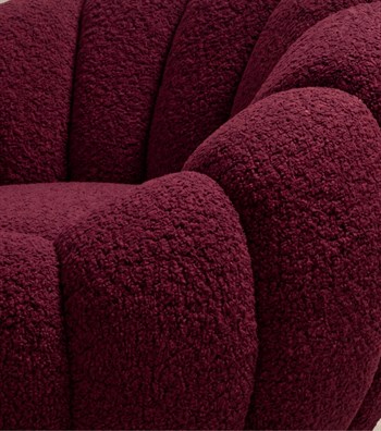Potter Bordo Teddy Döner Ayaklı Berjer