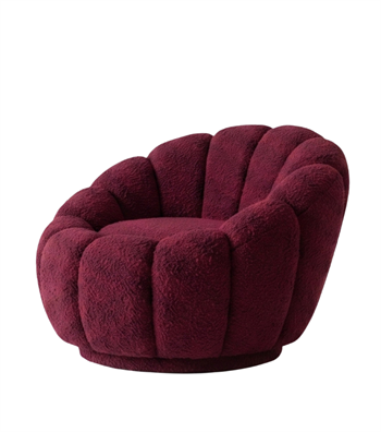 Potter Bordo Teddy Döner Ayaklı Berjer