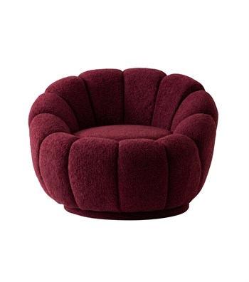 Potter Bordo Teddy Döner Ayaklı Berjer