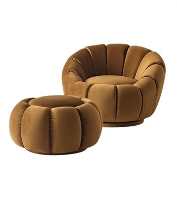 Potter Swivel Armchair and Ottoman Set 1013