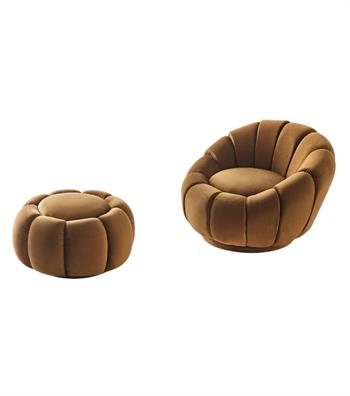 Potter Swivel Armchair and Ottoman Set 1013