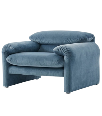 Proteo Comfort Mekanizmalı Mavi Kadife Berjer