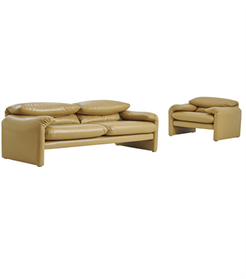 Proteo Sofa Leather Yellow