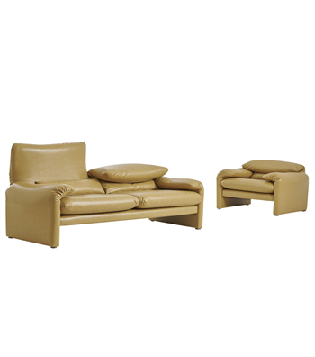 Proteo Sofa Leather Yellow