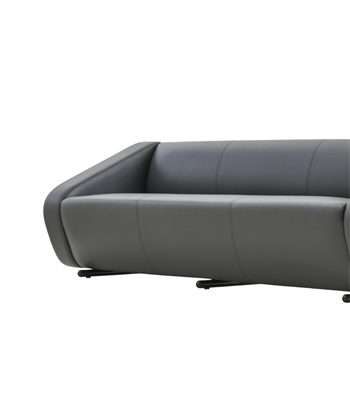 Rizzo Symmetrical Sofa Leather Gray