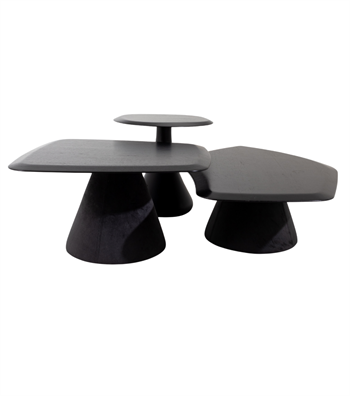 Salerno Ahşap Yan Sehpa Siyah