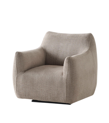 Sole Comfort Beige Armchair with Swivel Base