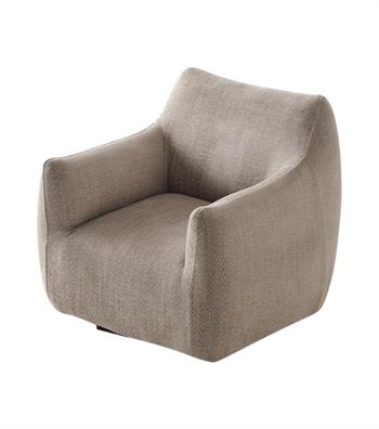 Sole Comfort Beige Armchair with Swivel Base