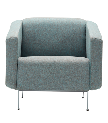 Sovza Metal Ayak Ahşap Detay Mavi Berjer