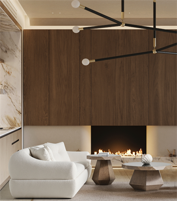 Talmont Ahşap Cam Detay İkili Orta Sehpa Takımı Kum