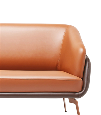 Tilda Leather Double Sofa Brown