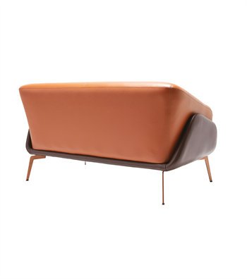 Tilda Leather Double Sofa Brown