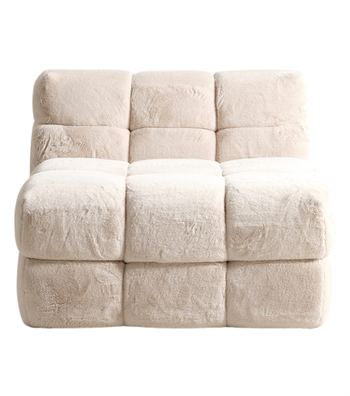 Toledo Comfort Armchair Special Plush Fabric Beige