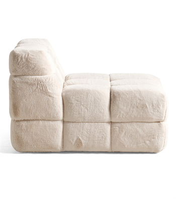 Toledo Comfort Armchair Special Plush Fabric Beige