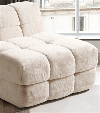 Toledo Comfort Armchair Special Plush Fabric Beige