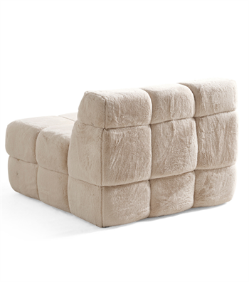 Toledo Comfort Armchair Special Plush Fabric Beige