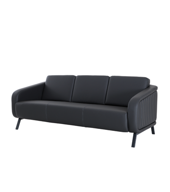 Tulip Sofa Leather Black