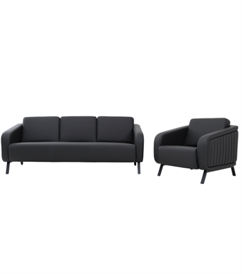 Tulip Sofa Leather Black