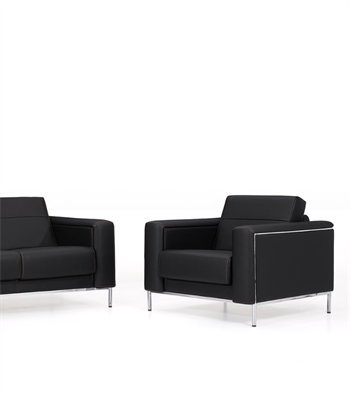 Verdi Metal Detay Berjer Deri Siyah