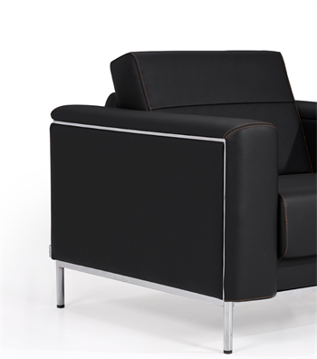 Verdi Metal Detay Berjer Deri Siyah