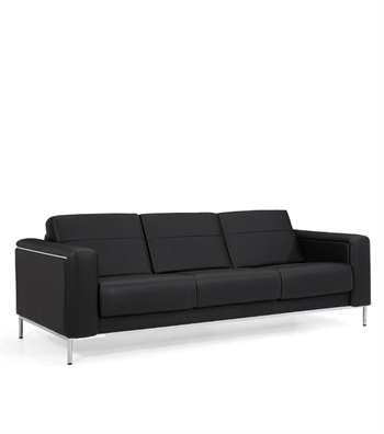 Verdi Sofa Leather Black